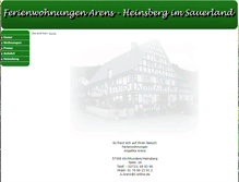 Tablet Screenshot of ferienwohnungen-arens-tenne.de